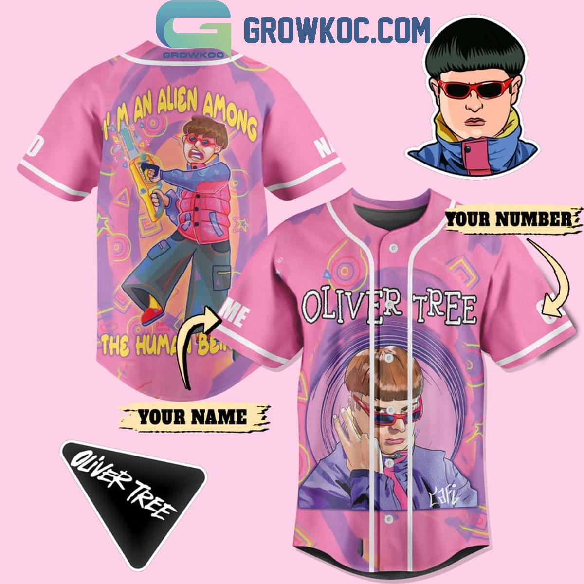 Oliver Tree I’m An Alien Among The Human Personalized Baseball Jersey baseball jersey product view 1