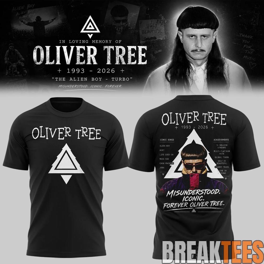Oliver Tree In Loving Memory Black Limited Edition 3D T-Shirt Unisex T-shirt, Sweatshirt, Hoodie, Long Sleeve Tee - T-Shirt, Sweatshirt, Hoodie