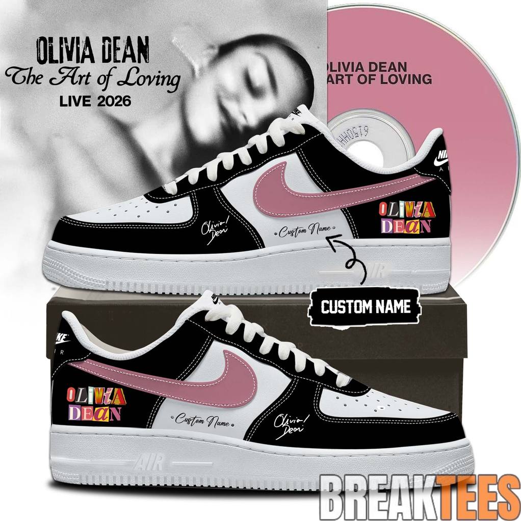 Olivia Dean The Art of Loving Live Tour 2026 Custom Air Force 1 Shoes Unisex T-shirt, Sweatshirt, Hoodie, Long Sleeve Tee - T-Shirt, Sweatshirt, Hoodie