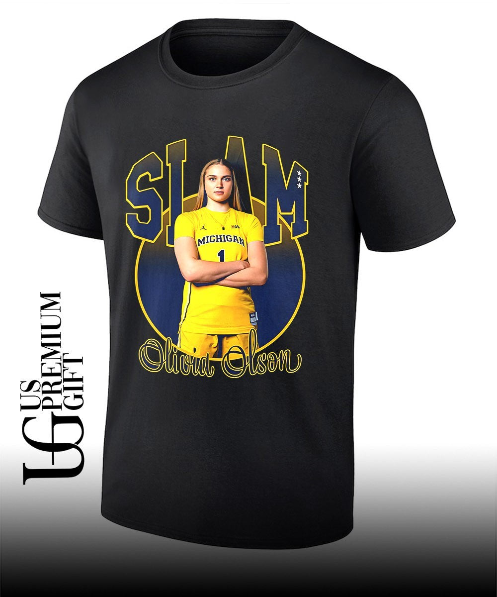 Olivia Olson Michigan Wolverines womens basketball SLAM pose shirt Unisex T-shirt, Sweatshirt, Hoodie, Long Sleeve Tee - T-Shirt, Sweatshirt, Hoodie