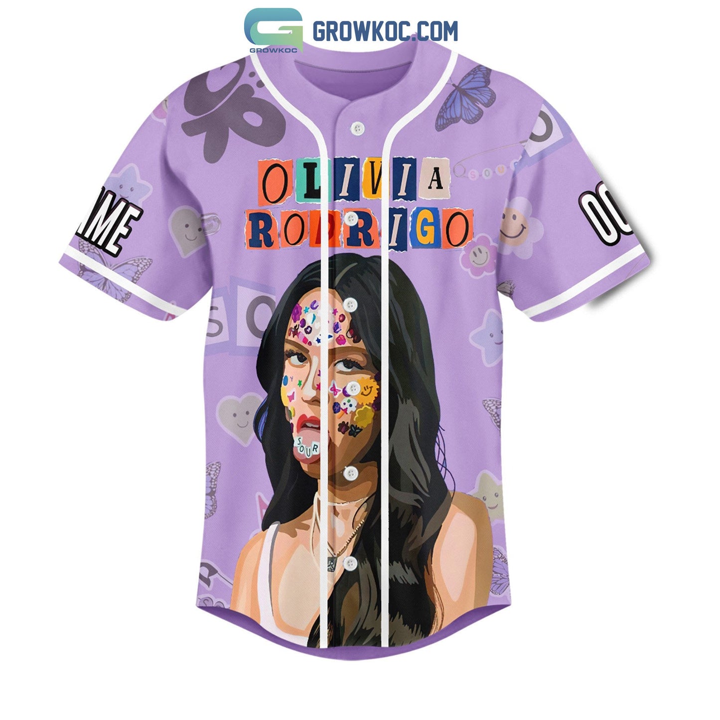 Olivia Rodrigo God Its Brotal Out Here Personalized Baseball Jersey baseball jersey product view 2