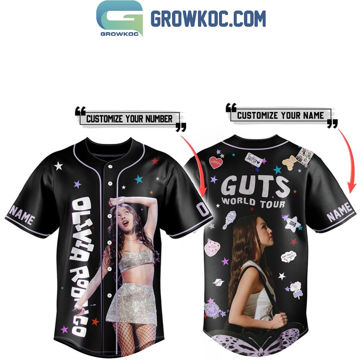 Olivia Rodrigo Guts World Tour Small Girl Personalized Baseball Jersey baseball jersey product view 1