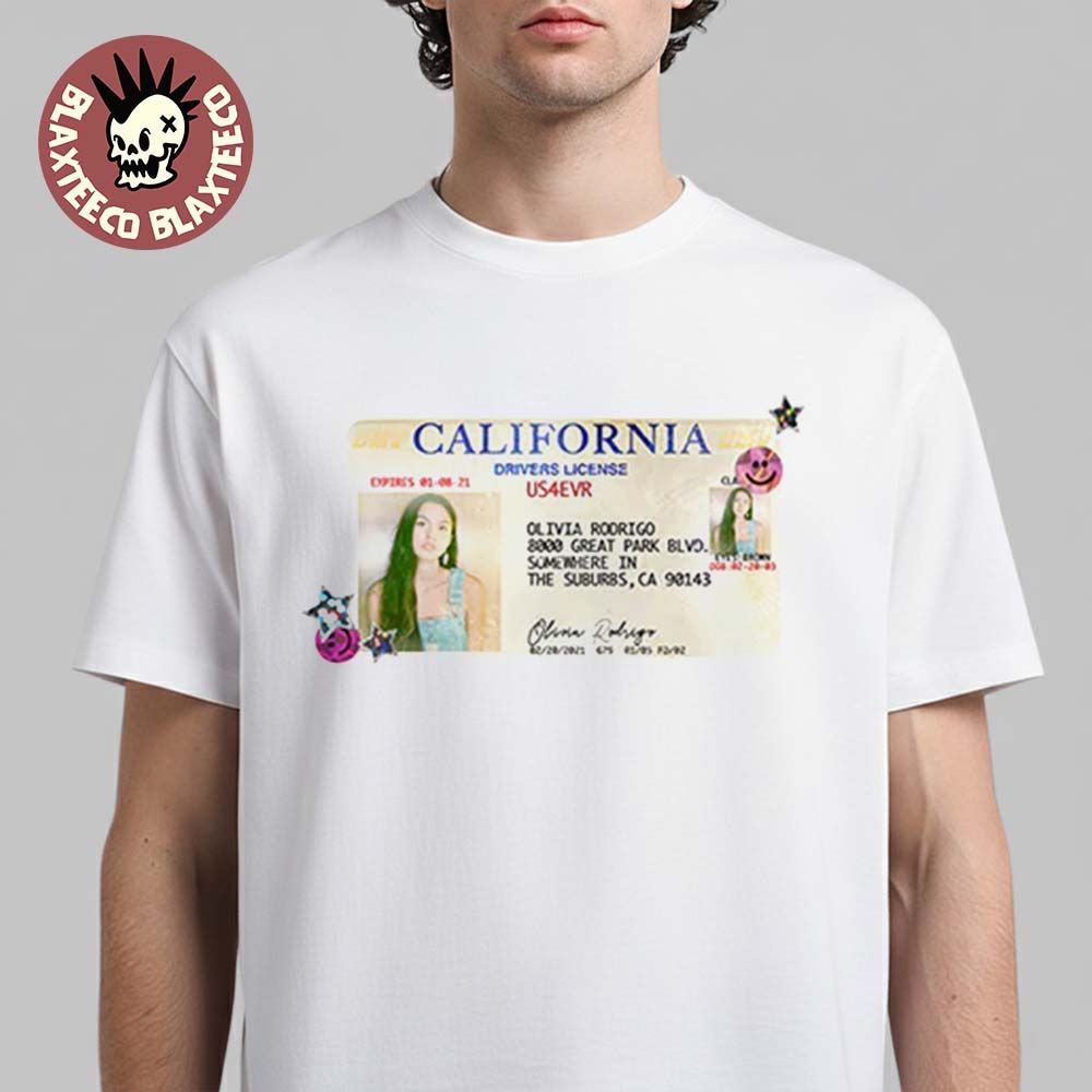 Olivia Rodrigo Reimagined Sour Drivers License 5 Year Anniversary T-Shirt Unisex T-shirt, Sweatshirt, Hoodie, Long Sleeve Tee - T-Shirt, Sweatshirt, Hoodie