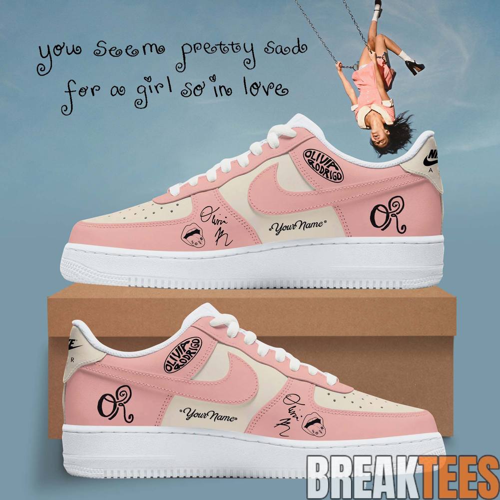 Olivia Rodrigo Sticky Sweet Custom Air Force 1 Sneaker Unisex T-shirt, Sweatshirt, Hoodie, Long Sleeve Tee - T-Shirt, Sweatshirt, Hoodie