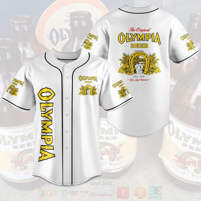 FASHION Olympia Brewing Company Baseball Jerseys Botton Shirt baseball jersey product view 1