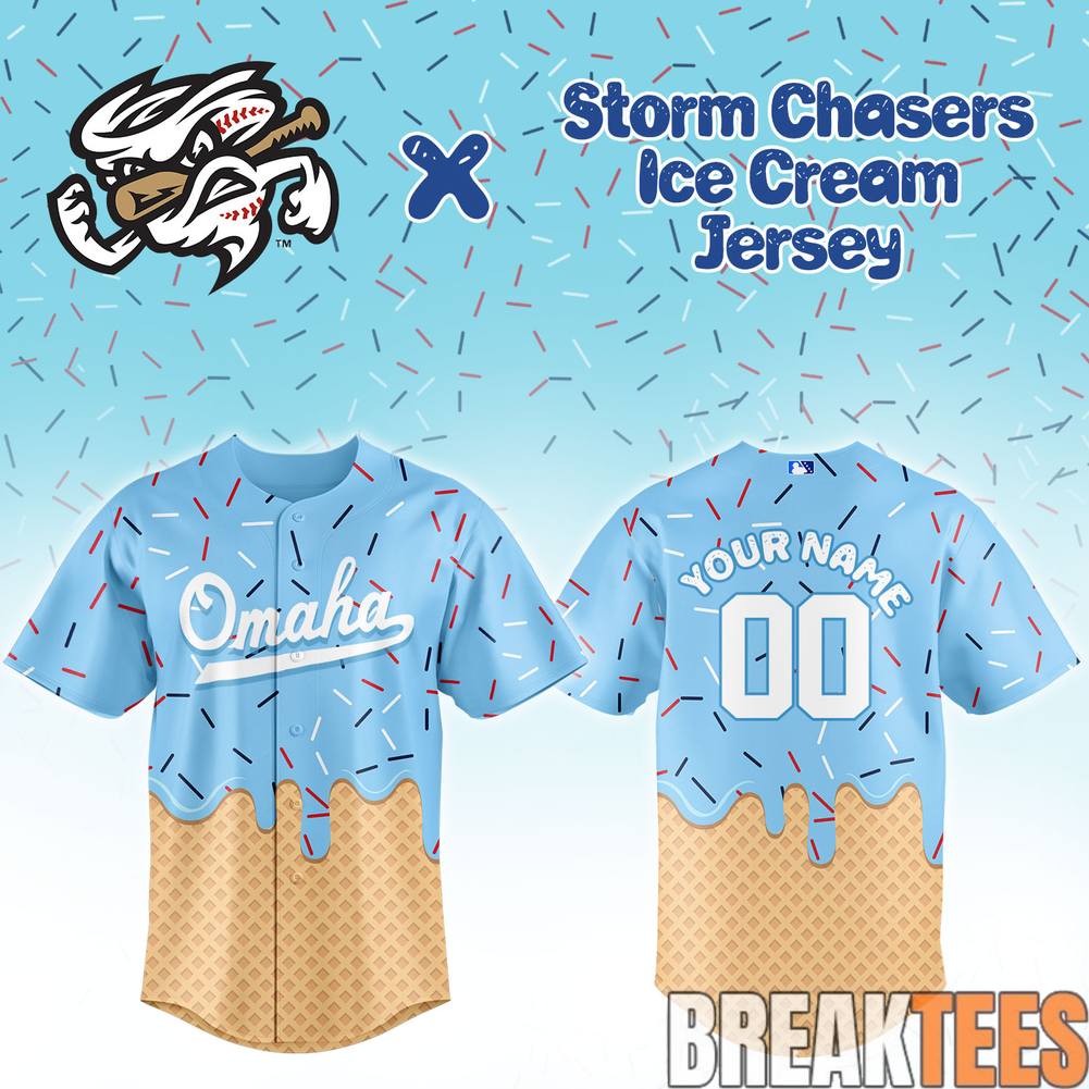 Omaha Storm Chasers Ice Cream Baseball Jersey Unisex T-shirt, Sweatshirt, Hoodie, Long Sleeve Tee - T-Shirt, Sweatshirt, Hoodie