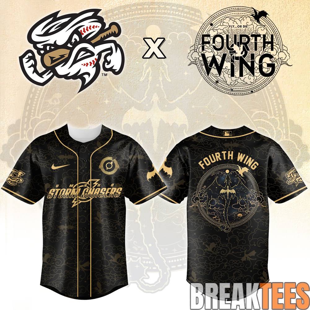 Omaha Storm Chasers x Fourth Wing Special Baseball Jersey Unisex T-shirt, Sweatshirt, Hoodie, Long Sleeve Tee - T-Shirt, Sweatshirt, Hoodie