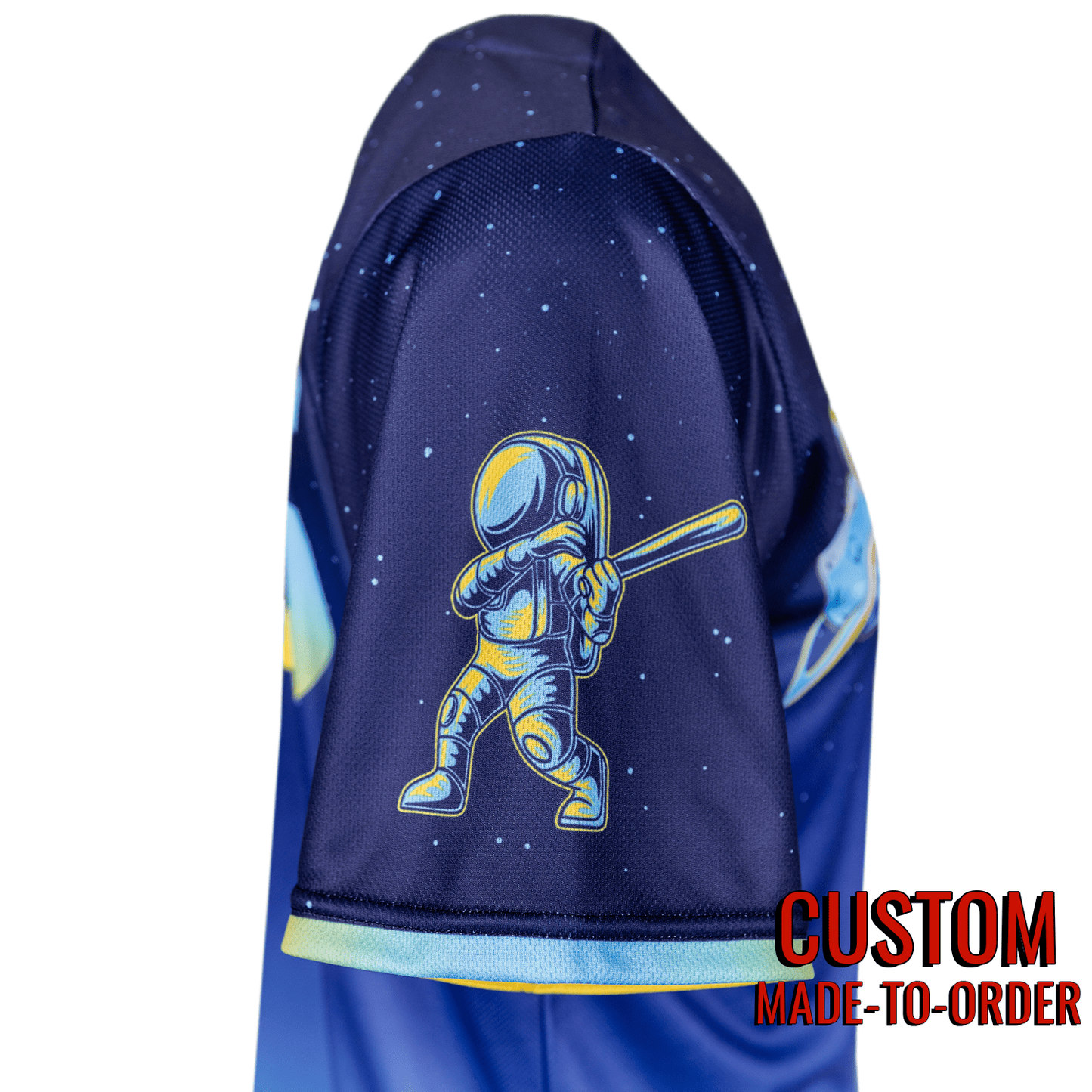 Omaha World Series Baseball Jersey *CUSTOM* (Galaxy) baseball jersey product view 4