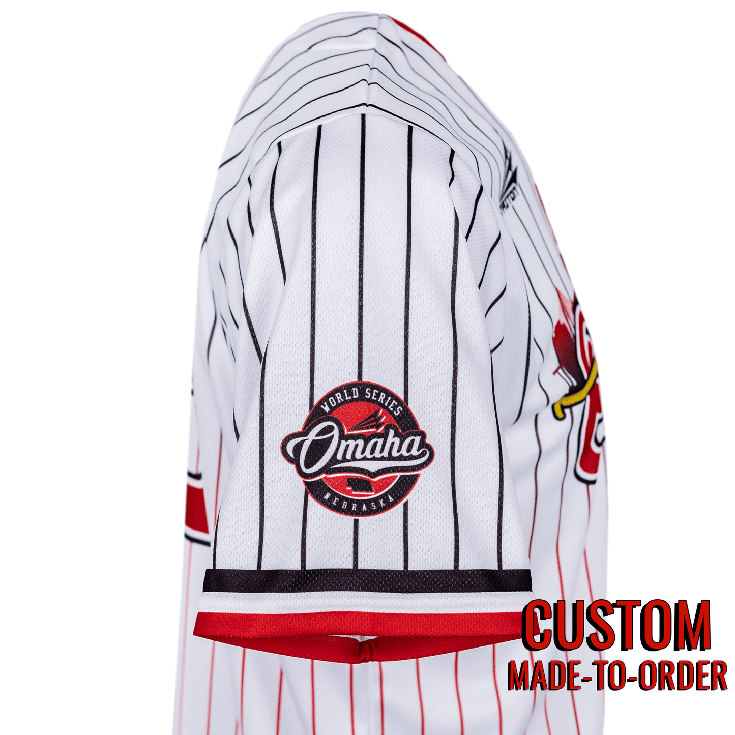 Omaha World Series Baseball Jersey *CUSTOM* (Skyline) baseball jersey product view 3