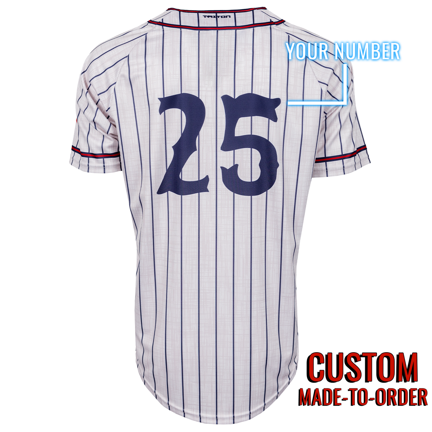 Omaha World Series Baseball Jersey *CUSTOM* (Vintage) baseball jersey product view 2