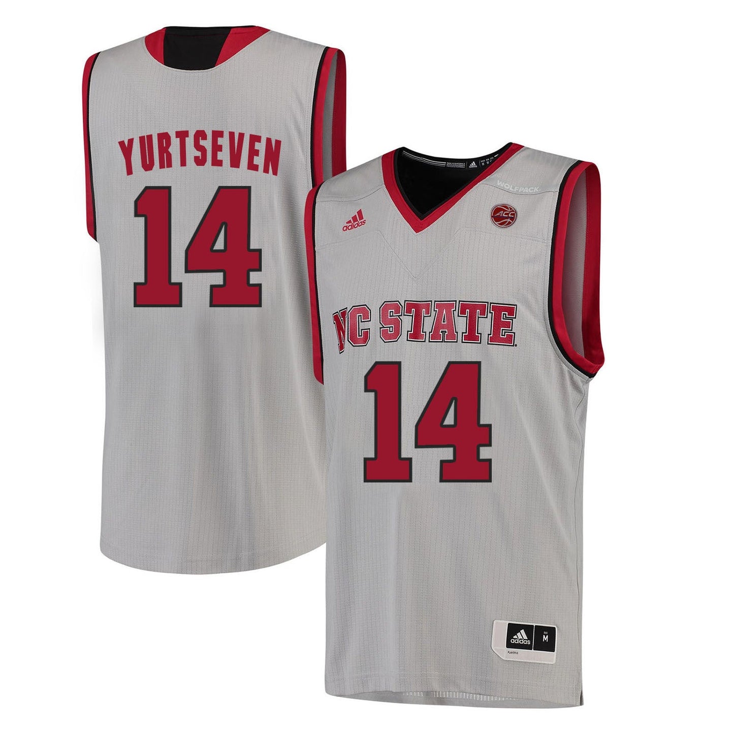 Omer Yurtseven 14 White College Football Jersey football jersey product view 1