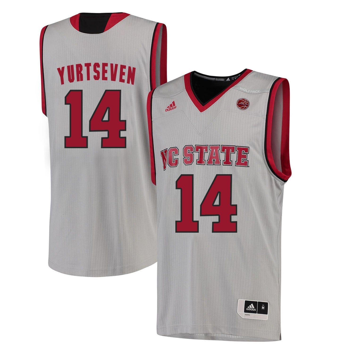 Omer Yurtseven 14 White College Football Jersey football jersey product view 1