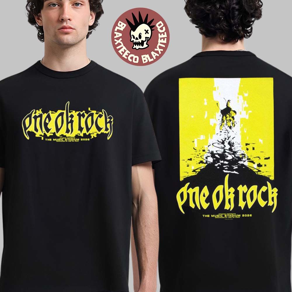One Ok Rock Docomo Presents The Music Stadium 2026 Merch Big Logo With Art Back Two Sided T-Shirt - T-Shirt, Sweatshirt, Hoodie
