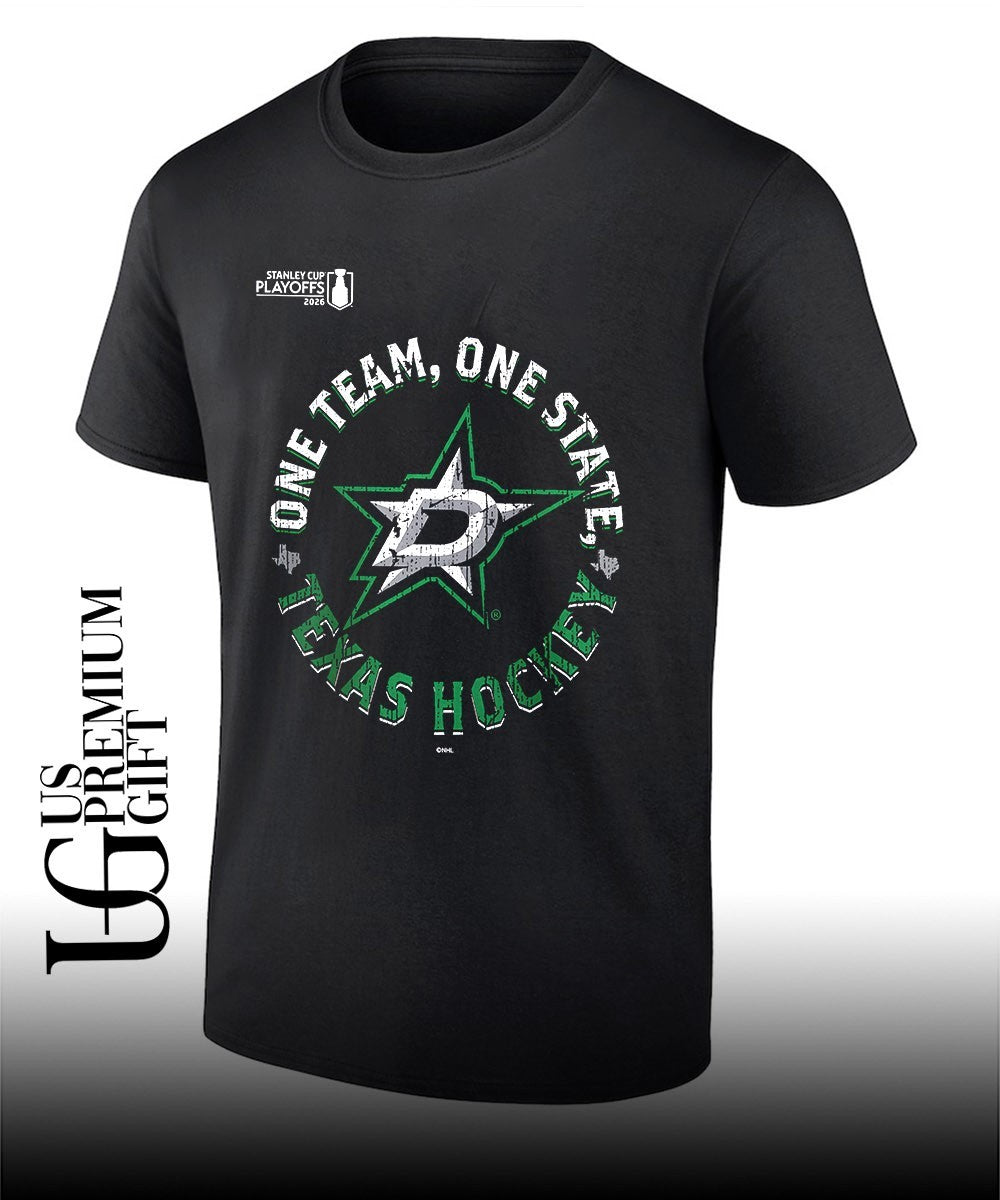 One Team one State Texas Hockey Dallas Stars NHL 2026 Stanley Cup Playoffs slogan shirt Unisex T-shirt, Sweatshirt, Hoodie, Long Sleeve Tee - T-Shirt, Sweatshirt, Hoodie