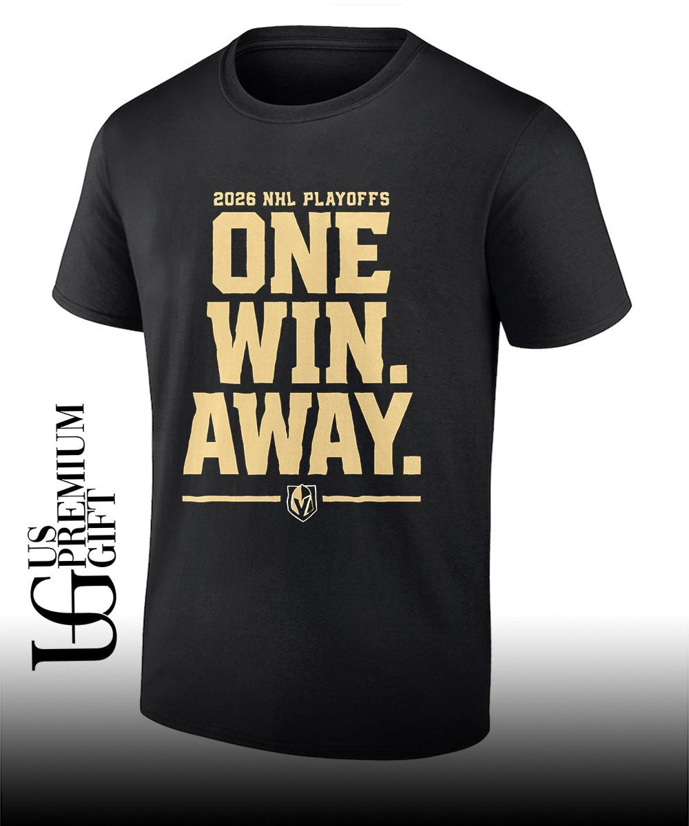 One Win Away Vegas Golden Knights WCF Bound 2026 NHL Playoffs shirt Unisex T-shirt, Sweatshirt, Hoodie, Long Sleeve Tee - T-Shirt, Sweatshirt, Hoodie