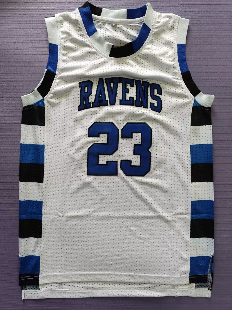 One Tree Hill Ravens #23 Nathan Scott Basketball 23 White Jersey Basketball Style 2 College Football Jersey football jersey product view 1
