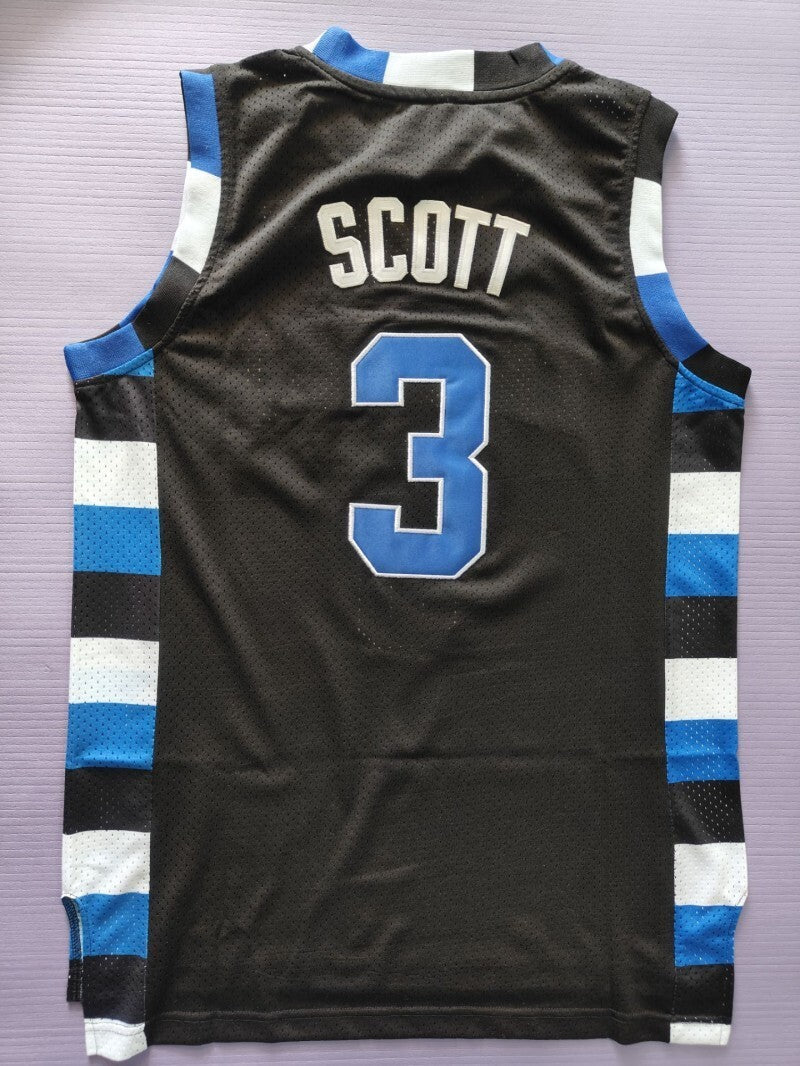 One Tree Hill Ravens #3 Lucas Scott Basketball 3 Black Embroidered Jersey Style 1 College Football Jersey football jersey product view 1