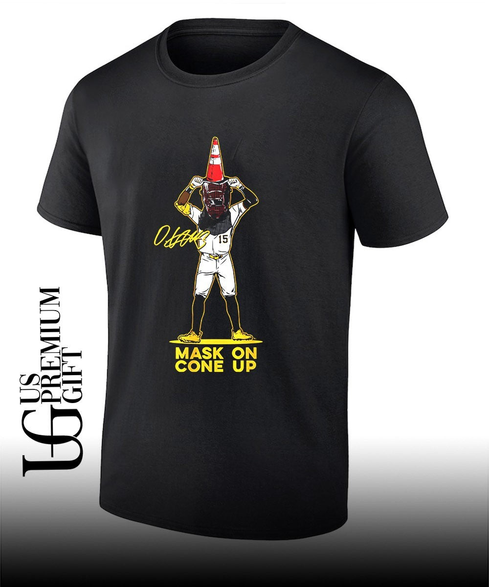 Oneil Cruz mask on cone up Pittsburgh Pirates baseball 2026 shirt Unisex T-shirt, Sweatshirt, Hoodie, Long Sleeve Tee - T-Shirt, Sweatshirt, Hoodie