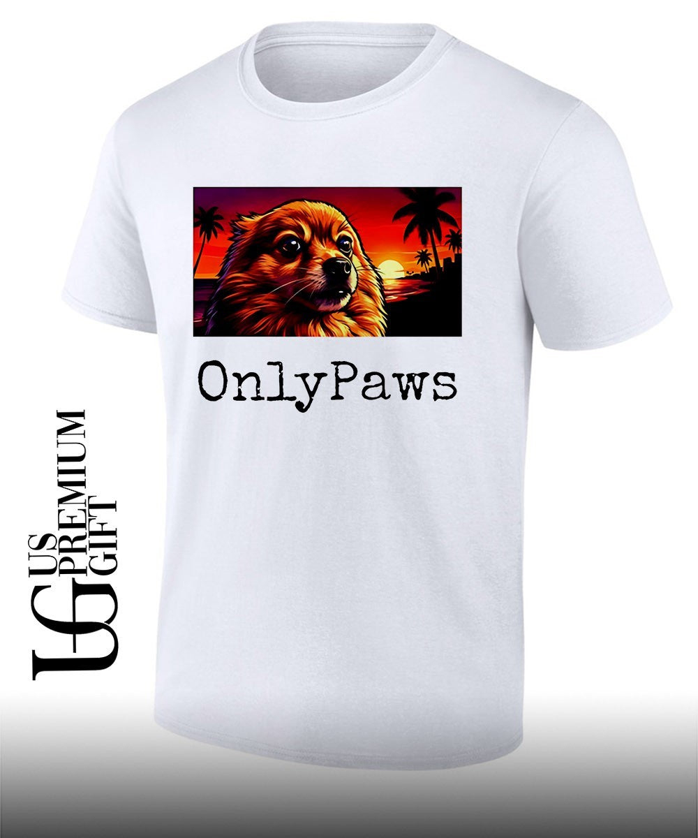OnlyPaws Sunset Dog shirt Unisex T-shirt, Sweatshirt, Hoodie, Long Sleeve Tee - T-Shirt, Sweatshirt, Hoodie