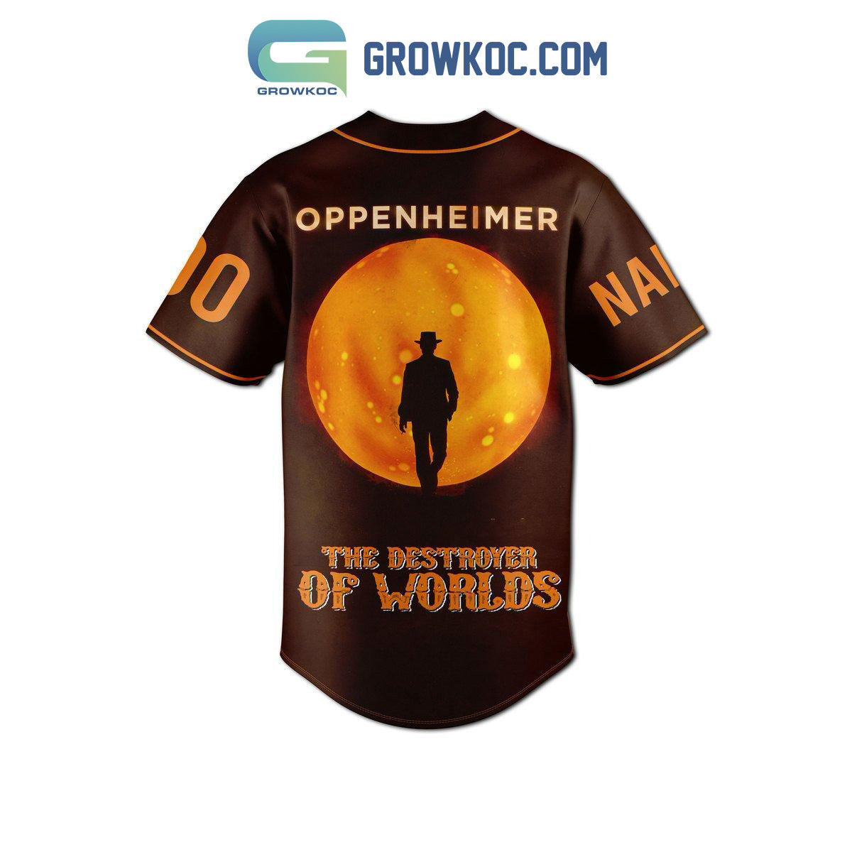 Oppenheimer The Destroyer Of Worlds Personalized Baseball Jersey baseball jersey product view 2