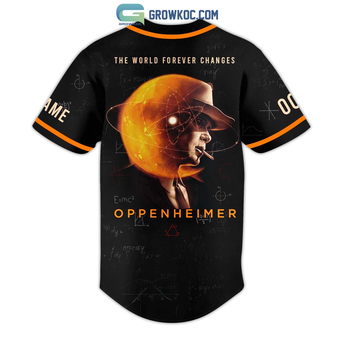 Oppenheimer The World Forever Changes 2023 Personalized Baseball Jersey baseball jersey product view 3