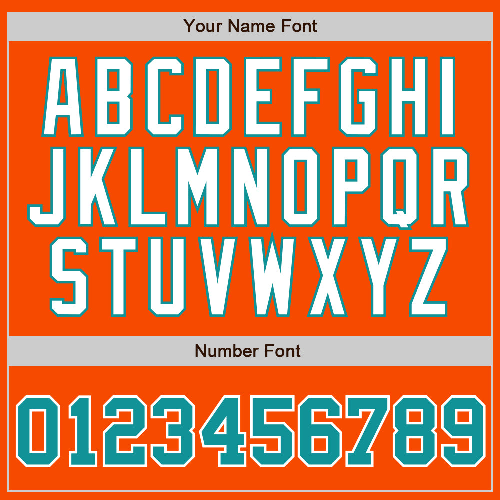 Custom Orange White Pinstripe Teal-White Authentic Baseball Jersey baseball jersey product view 4
