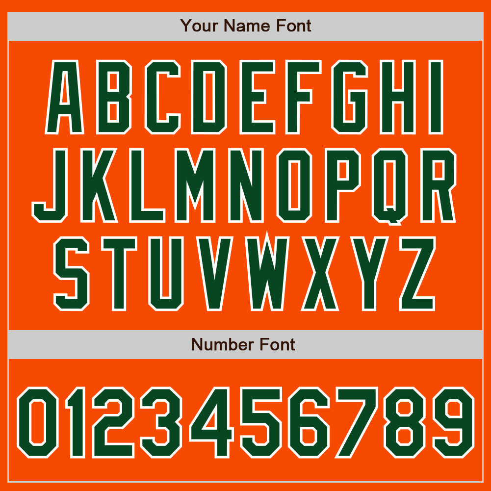 Custom Orange Green-White Authentic Baseball Jersey baseball jersey product view 5