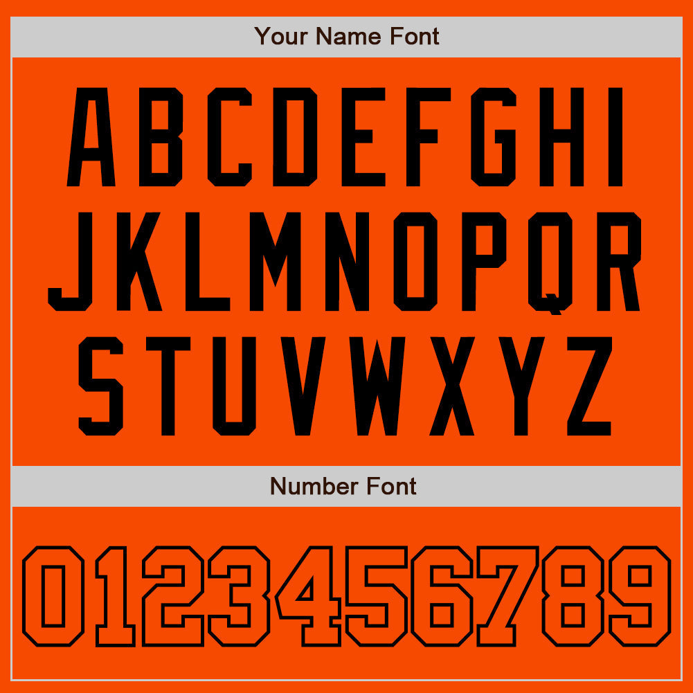 Custom Orange Orange-Black Authentic Baseball Jersey baseball jersey product view 5