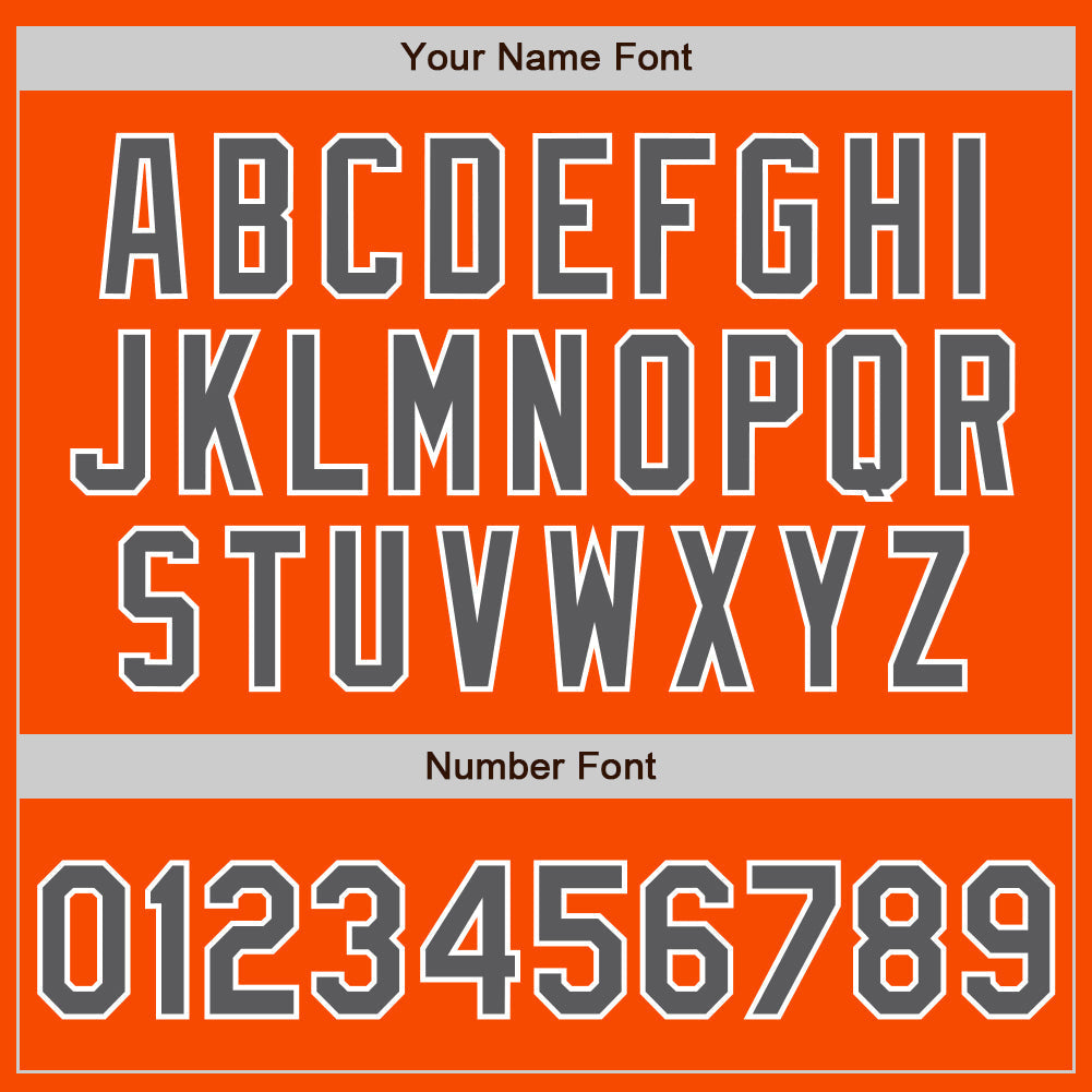 Custom Orange Steel Gray-White Authentic Baseball Jersey baseball jersey product view 5