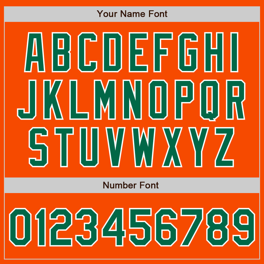 Custom Orange Kelly Green-White Authentic Baseball Jersey baseball jersey product view 5