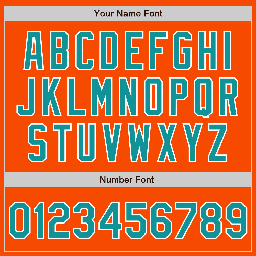 Custom Orange Teal-White Authentic Baseball Jersey baseball jersey product view 5