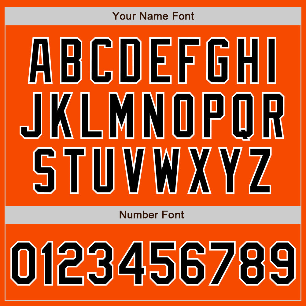 Custom Orange Black Pinstripe Black-White Authentic Baseball Jersey baseball jersey product view 5