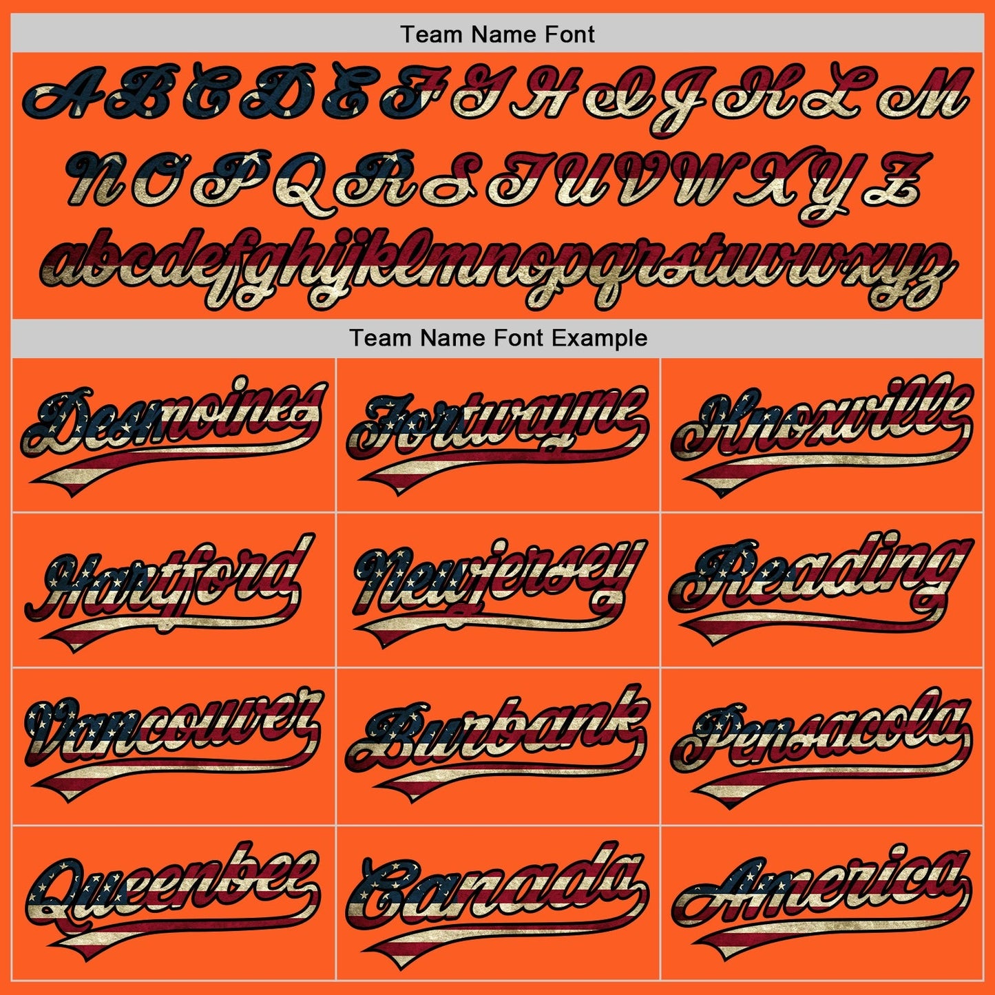 Custom Orange Vintage USA Flag-Black Authentic Throwback Baseball Jersey baseball jersey product view 4