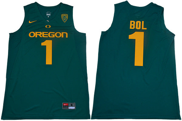 Oregon 1 BOL Dark Green College Football Jersey football jersey product view 1