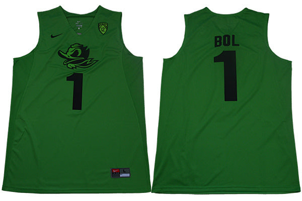 Oregon 1 BOL Neon Green College Football Jersey football jersey product view 1