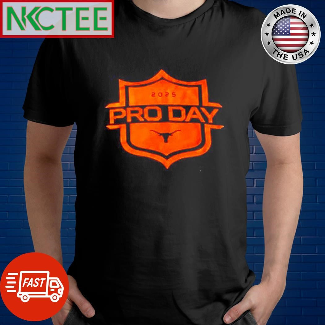Original 2025 pro day Texas Longhorns badge shirt Unisex T-shirt, Sweatshirt, Hoodie, Long Sleeve Tee - T-Shirt, Sweatshirt, Hoodie