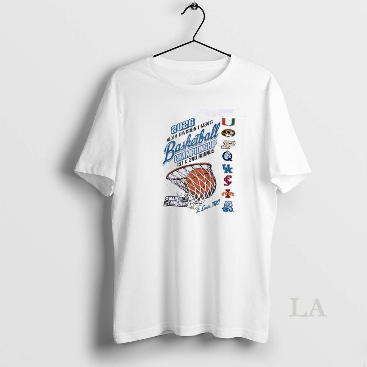 Original 2026 Ncaa Di Mens Basketball Championship Regional 8 Teams St Unisex T-shirt, Sweatshirt, Hoodie, Long Sleeve Tee - T-Shirt, Sweatshirt, Hoodie