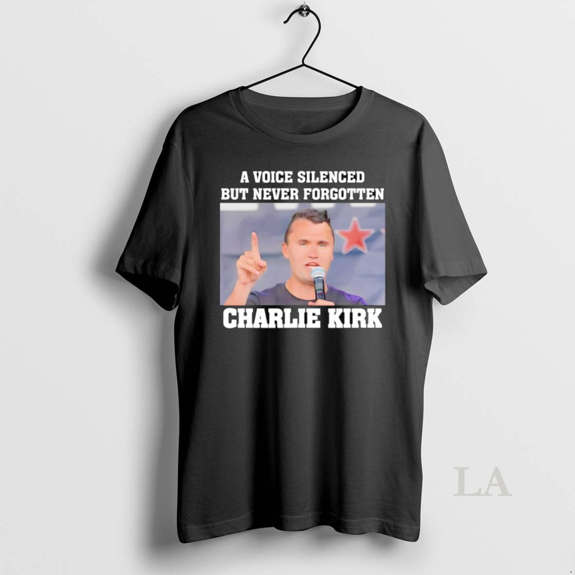 Original A Voice Silenced But Never Forgotten Charlie Kirk Unisex T-shirt, Sweatshirt, Hoodie, Long Sleeve Tee - T-Shirt, Sweatshirt, Hoodie