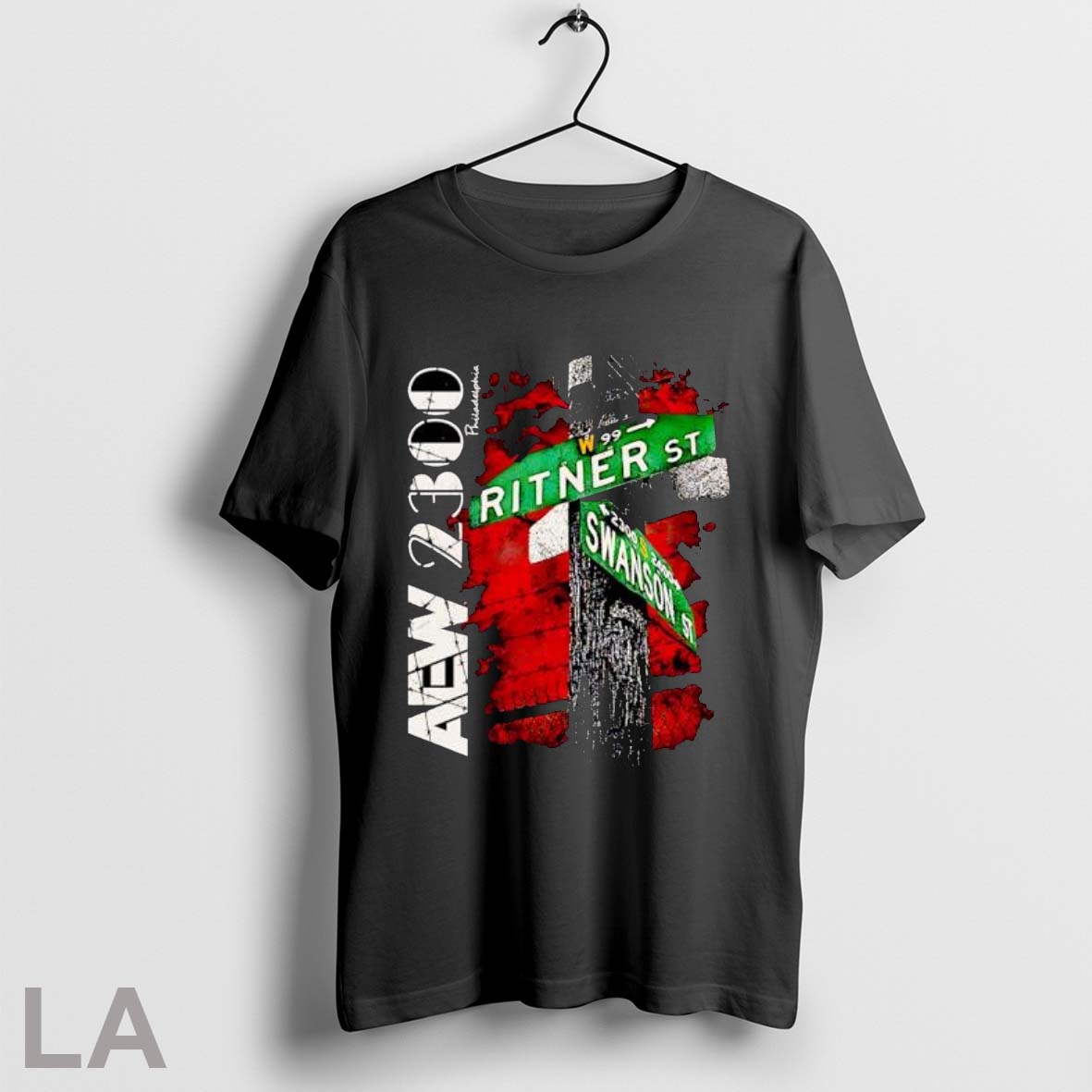 Original Aew Philadelphia 2300 Ritner Street Swanson Street Barbed Wire Unisex T-shirt, Sweatshirt, Hoodie, Long Sleeve Tee - T-Shirt, Sweatshirt, Hoodie