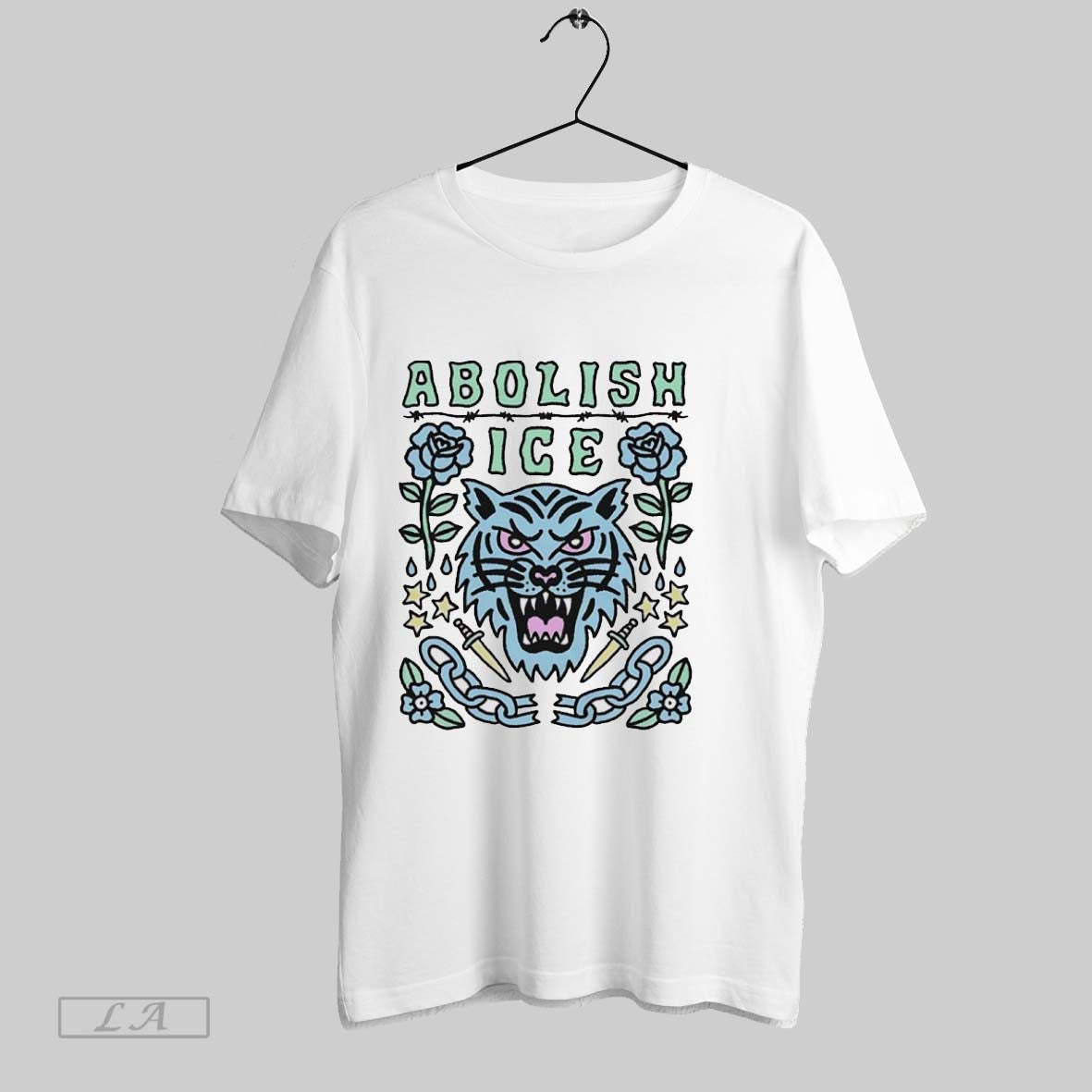 Original Abolish Ice Tiger Face Unisex T-shirt, Sweatshirt, Hoodie, Long Sleeve Tee - T-Shirt, Sweatshirt, Hoodie