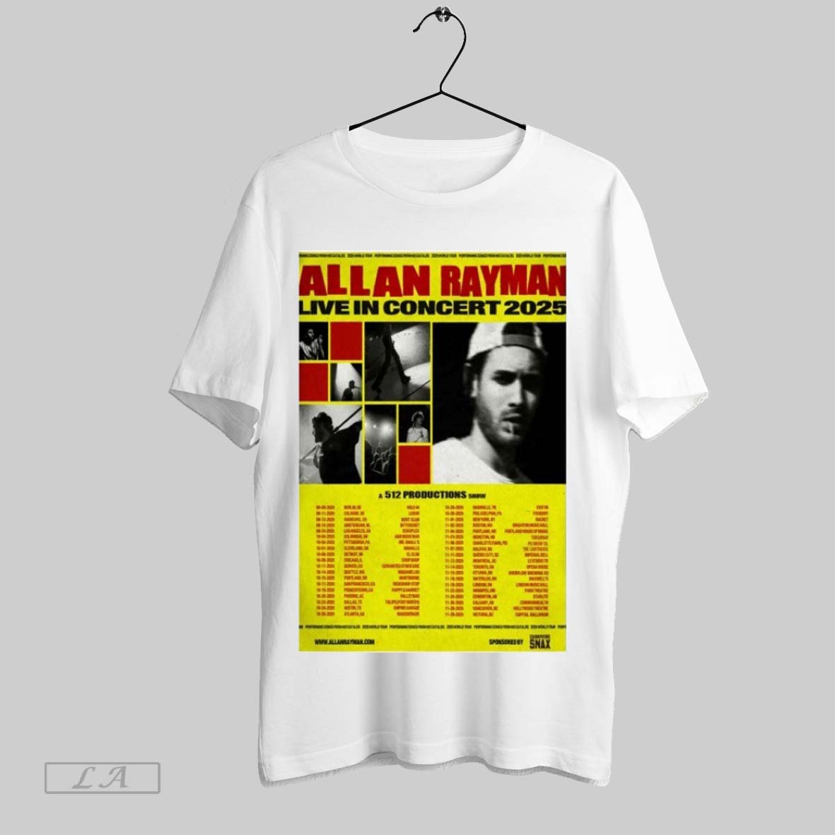 Original Allan Rayman Live In Concert Tour 2025 Dates Unisex T-shirt, Sweatshirt, Hoodie, Long Sleeve Tee - T-Shirt, Sweatshirt, Hoodie