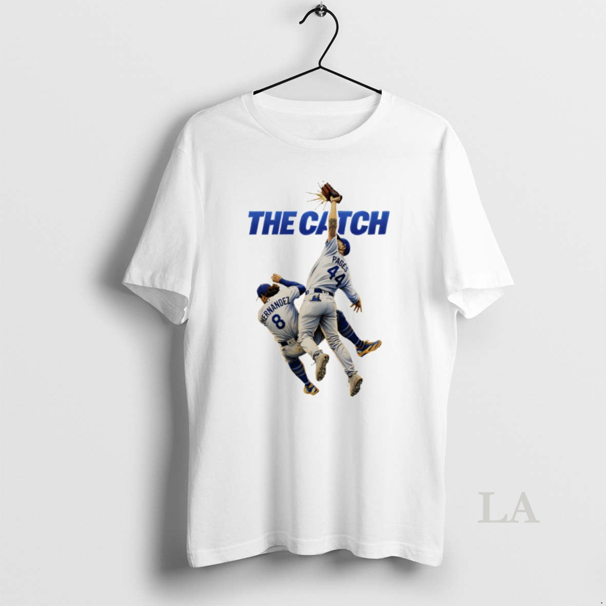 Original Andy Pages Vs Kike Hernandez The Catch Los Angeles Champs Baseball Unisex T-shirt, Sweatshirt, Hoodie, Long Sleeve Tee - T-Shirt, Sweatshirt, Hoodie