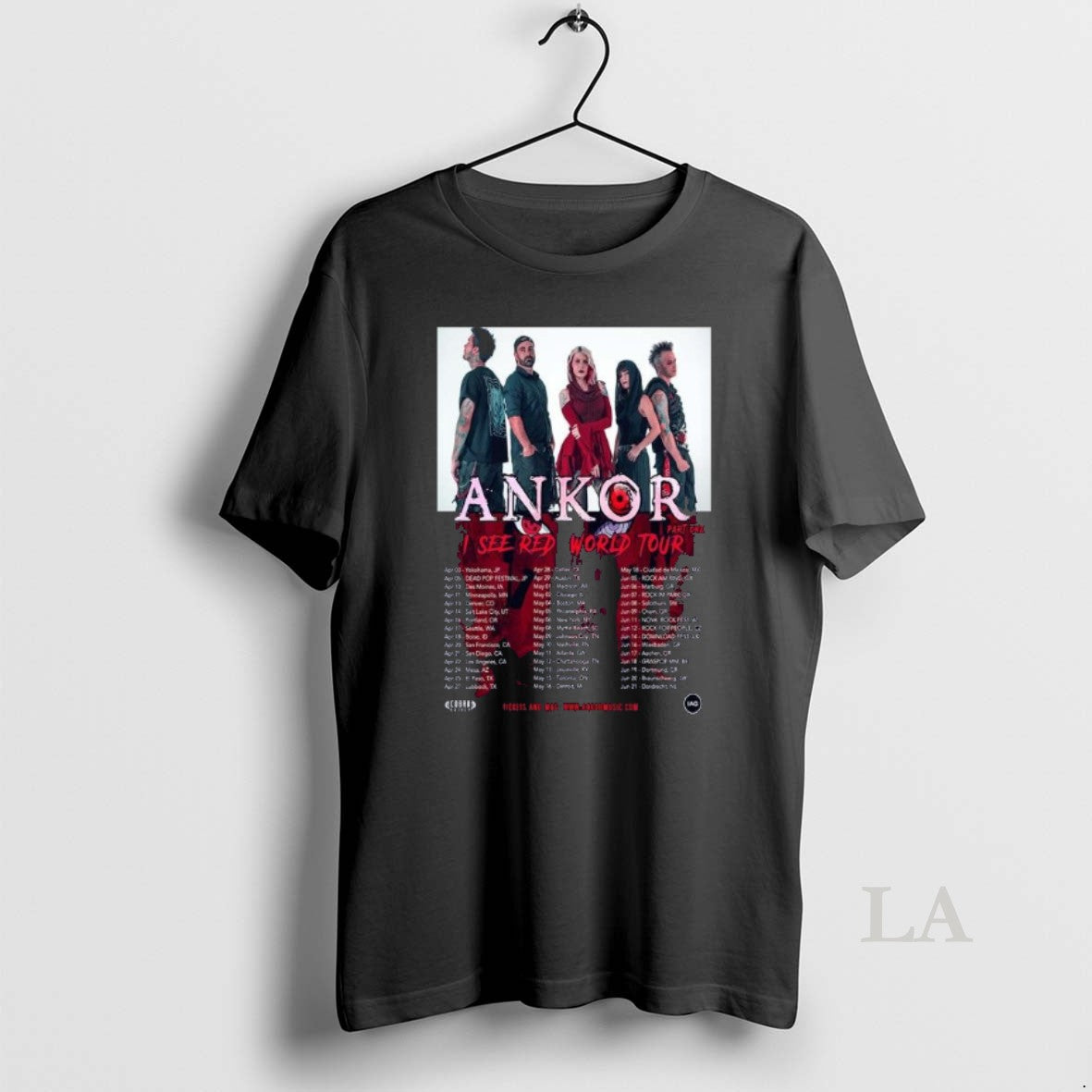 Original Ankor I See Red World Tour 2026 Unisex T-shirt, Sweatshirt, Hoodie, Long Sleeve Tee - T-Shirt, Sweatshirt, Hoodie