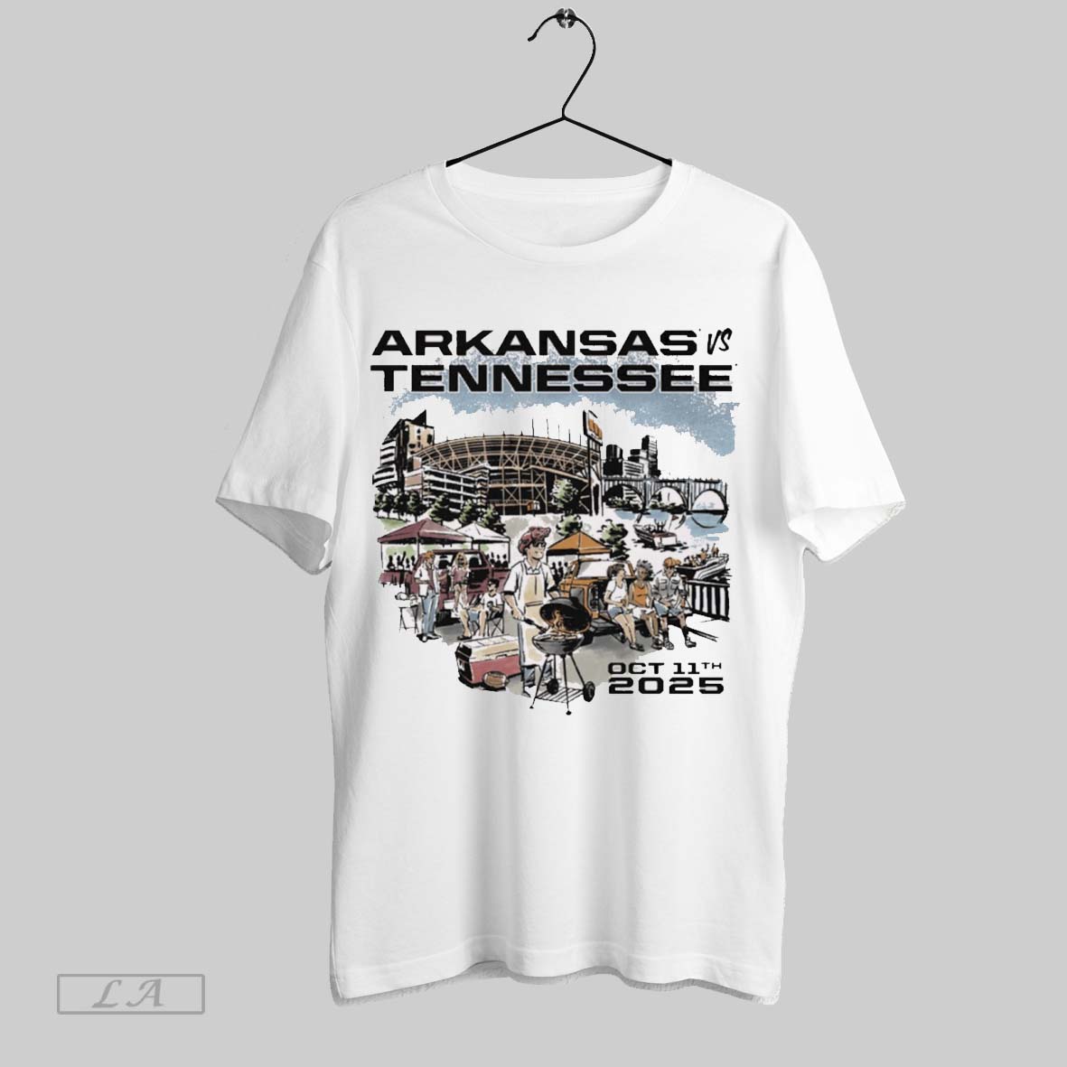 Original Arkansas Razorbacks Vs Tennessee Volunteers Game Day October 11th 2025 Painting Unisex T-shirt, Sweatshirt, Hoodie, Long Sleeve Tee - T-Shirt, Sweatshirt, Hoodie