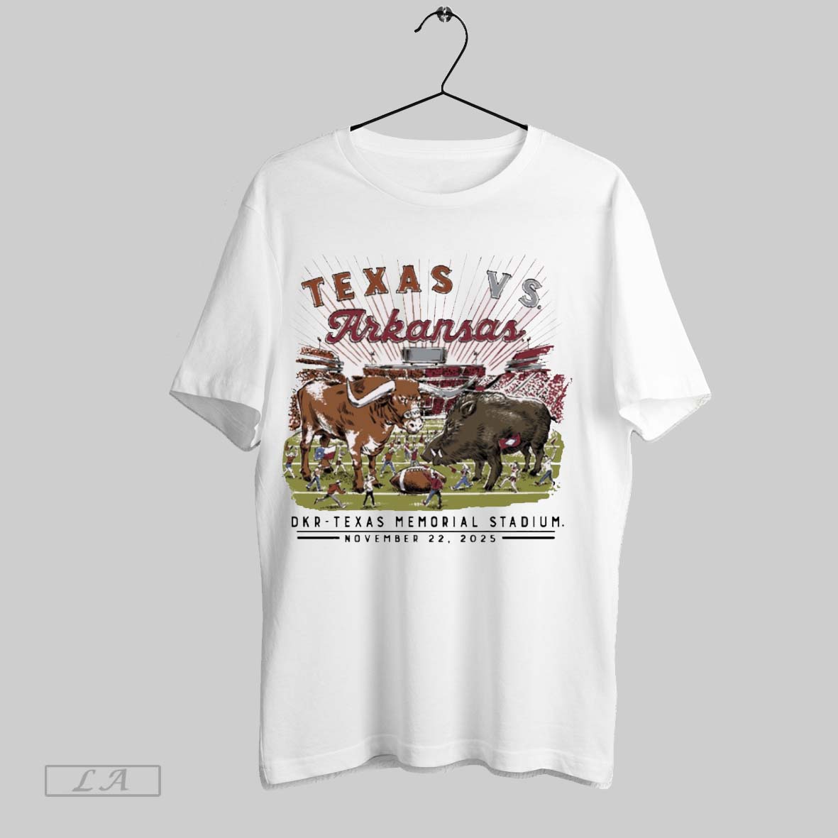 Original Arkansas Razorbacks Vs Texas Longhorns Game Day November 22 2025 Dkr Texas Memorial Stadium - T-Shirt, Sweatshirt, Hoodie