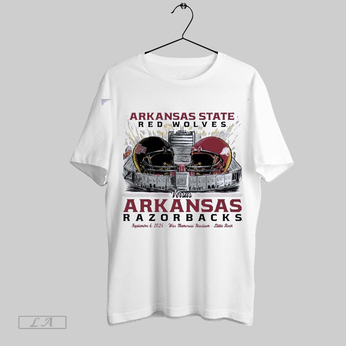 Original Arkansas Vs Arkansas State Game Day 2025 September 6 Unisex T-shirt, Sweatshirt, Hoodie, Long Sleeve Tee - T-Shirt, Sweatshirt, Hoodie