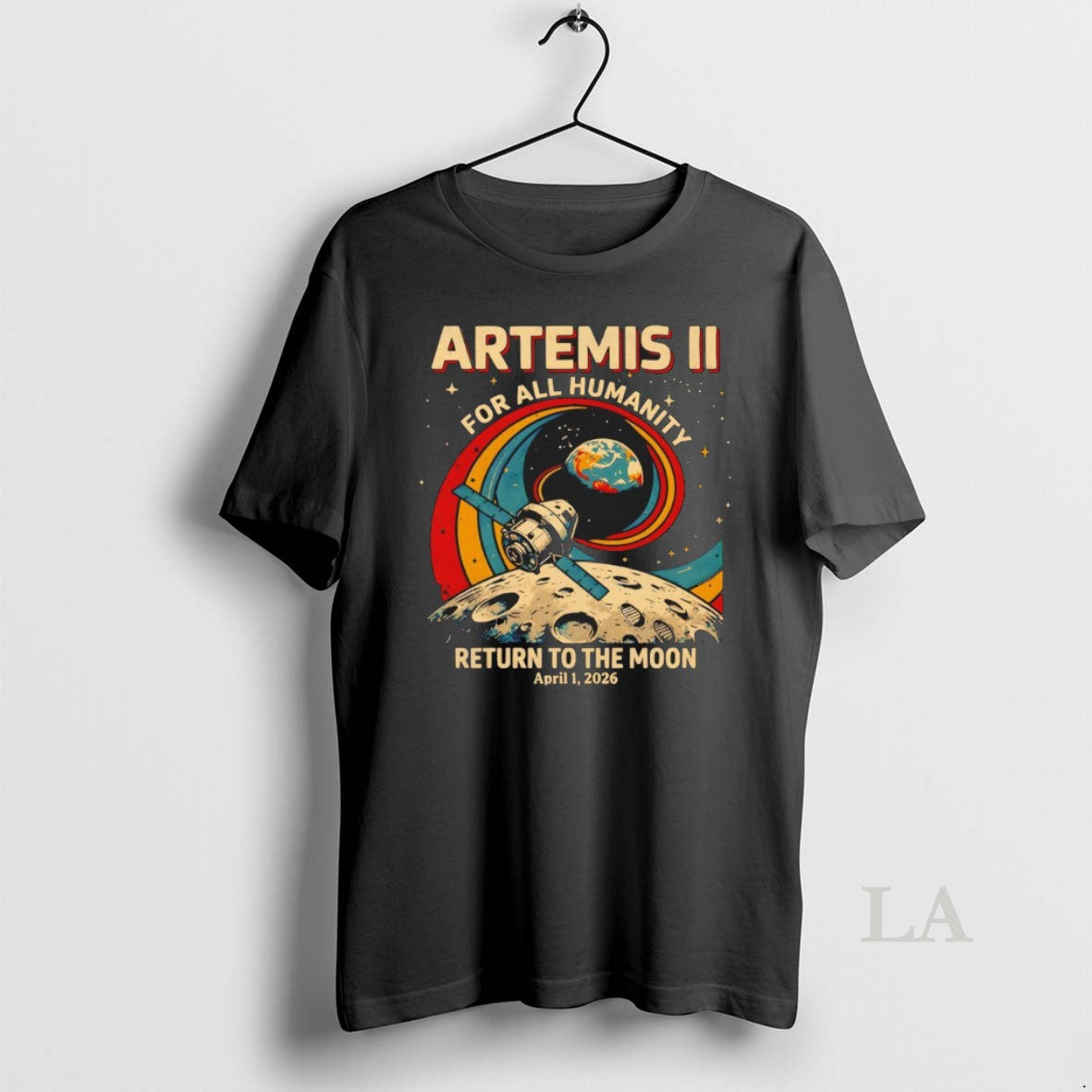 Original Artemis Ii Mission Return To The Moon 2026 For All Humanity Unisex T-shirt, Sweatshirt, Hoodie, Long Sleeve Tee - T-Shirt, Sweatshirt, Hoodie