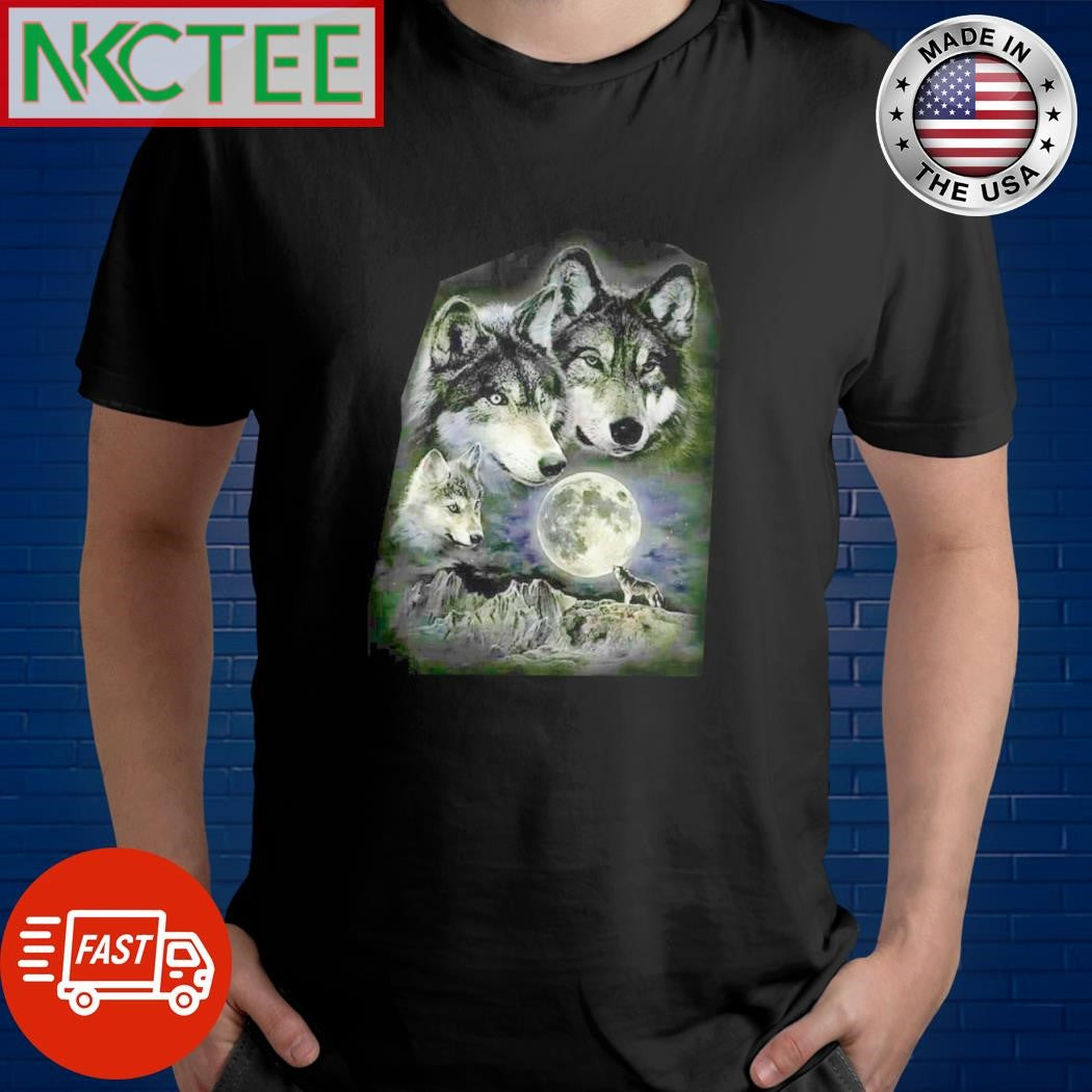 Original Beautiful wolves moon shirt Unisex T-shirt, Sweatshirt, Hoodie, Long Sleeve Tee - T-Shirt, Sweatshirt, Hoodie