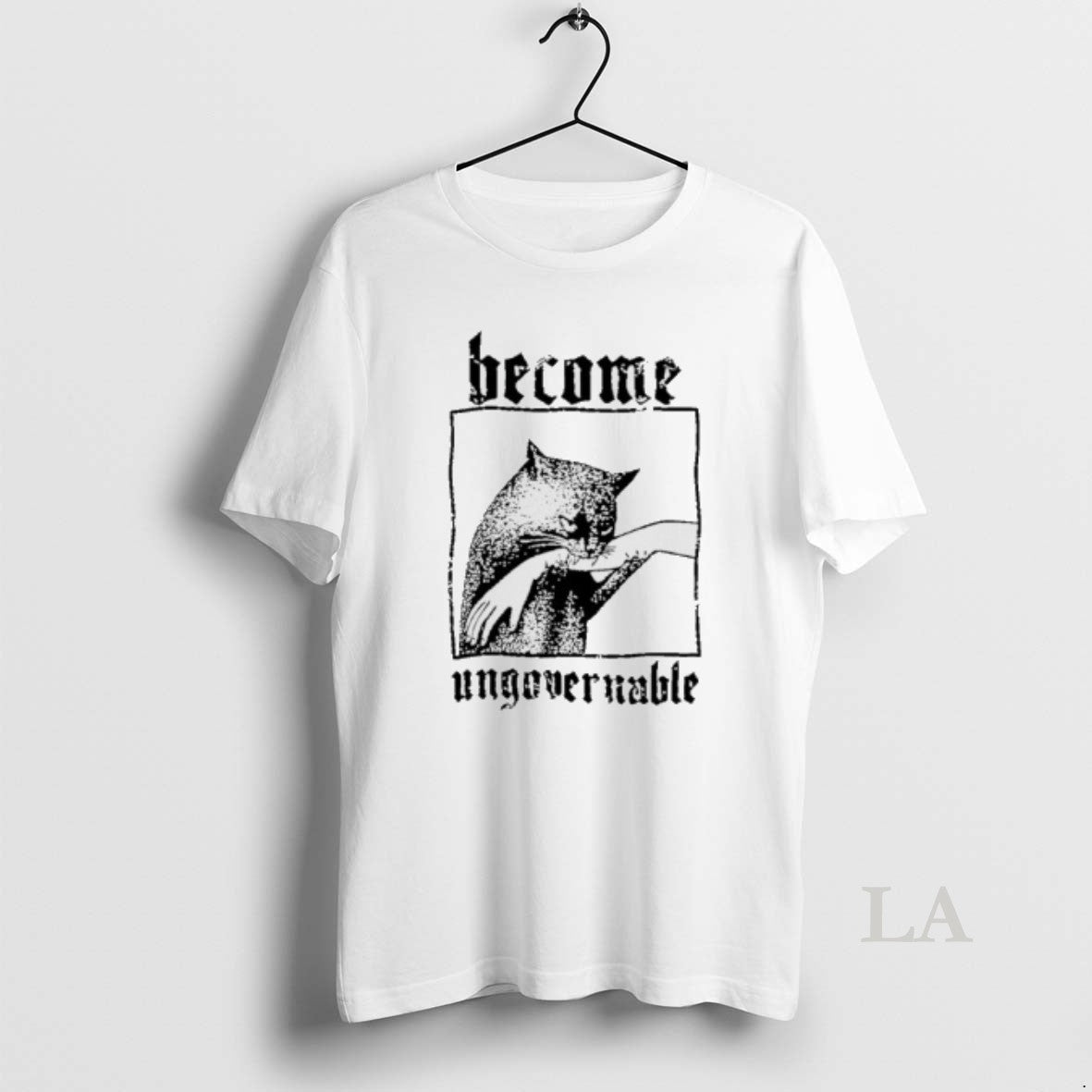 Original Become Ungovernable Cat Biting Hand Unisex T-shirt, Sweatshirt, Hoodie, Long Sleeve Tee - T-Shirt, Sweatshirt, Hoodie