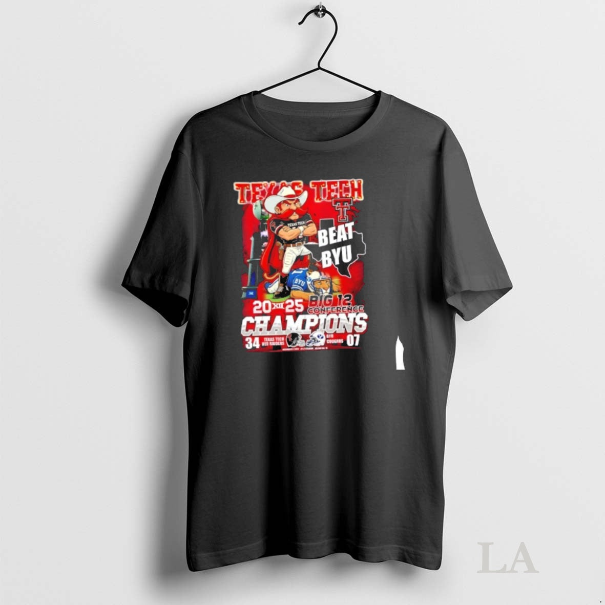 Original Big 12 Conference Champions Texas Tech Red Raiders Beat Byu Cougars Mascots - T-Shirt, Sweatshirt, Hoodie